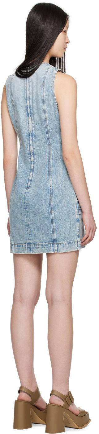 Šaty Stella McCartney Faded Denim Mini Dress Modrá | 6D03123SPH83, 2
