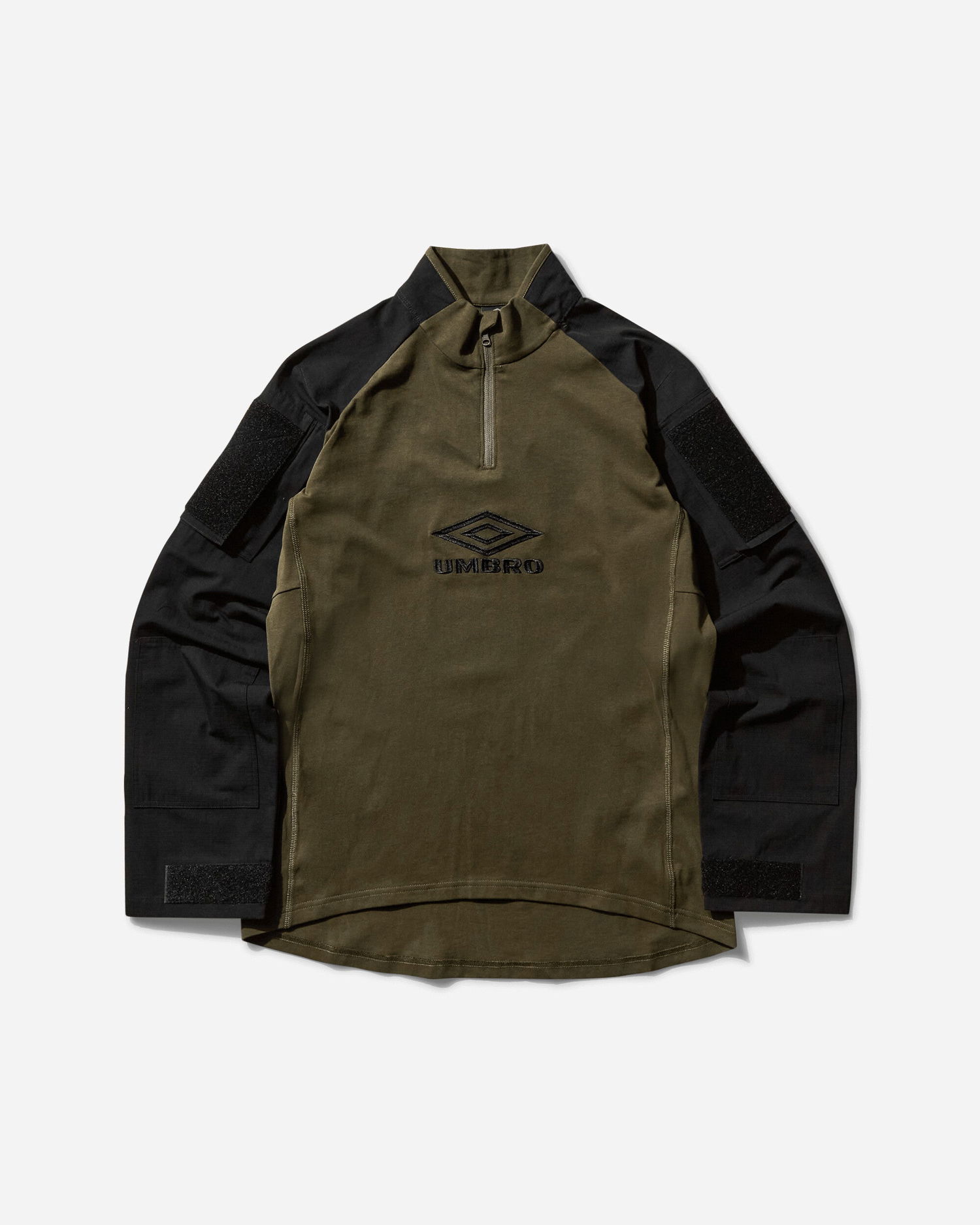 Mikina Umbro Tactical Half Zip Sweatshirt Zelené | UBMW0254JY68 BLK0036, 1