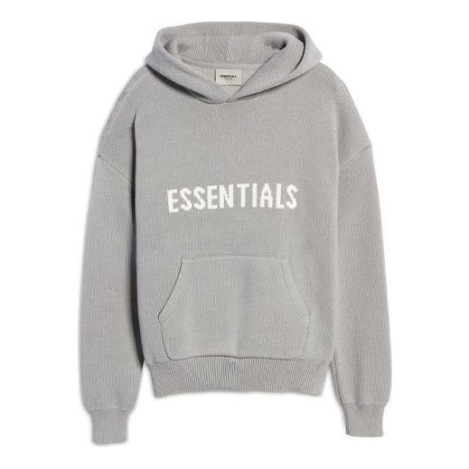 Mikina Fear of God Knit Logo Hoodie Šedá | FOG-SS21-664
