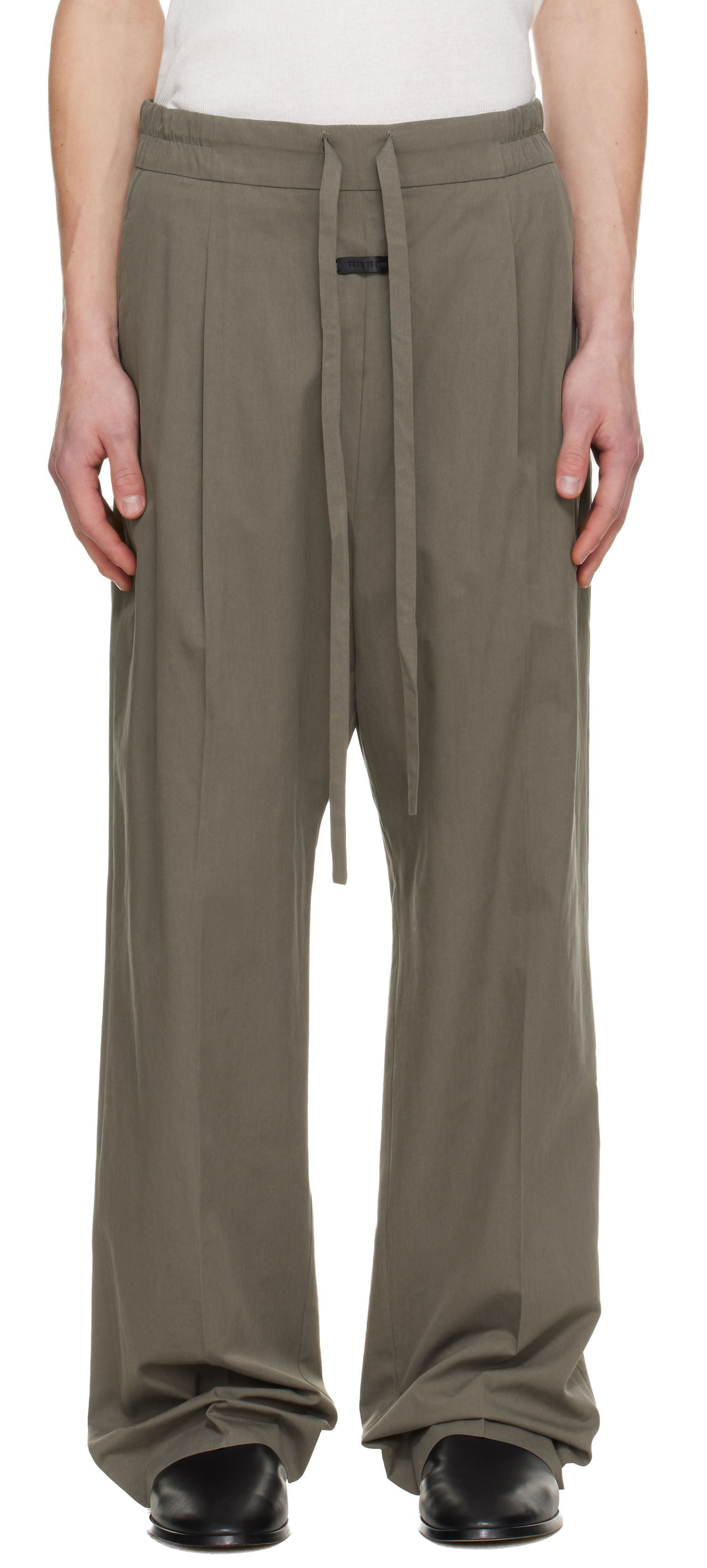 Nohavice Fear of God Pleated Drawstring Trousers Šedá | FG25FW65-650CTE-259, 0