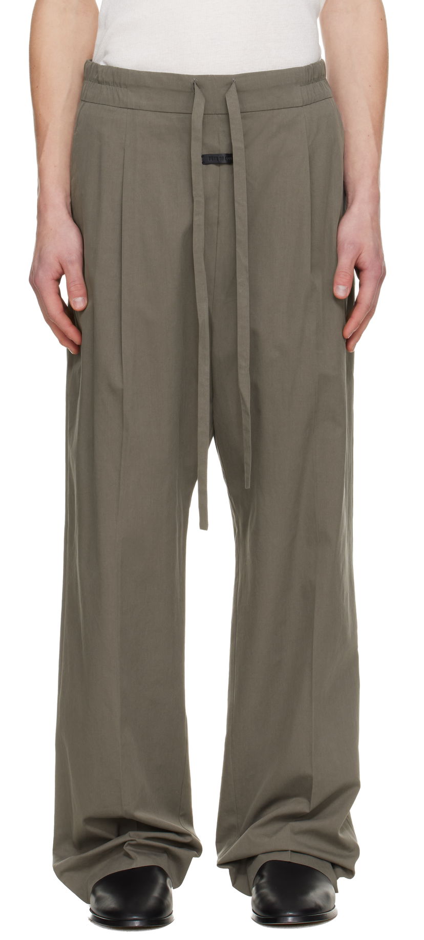 Nohavice Fear of God Pleated Drawstring Trousers Šedá | FG25FW65-650CTE-259