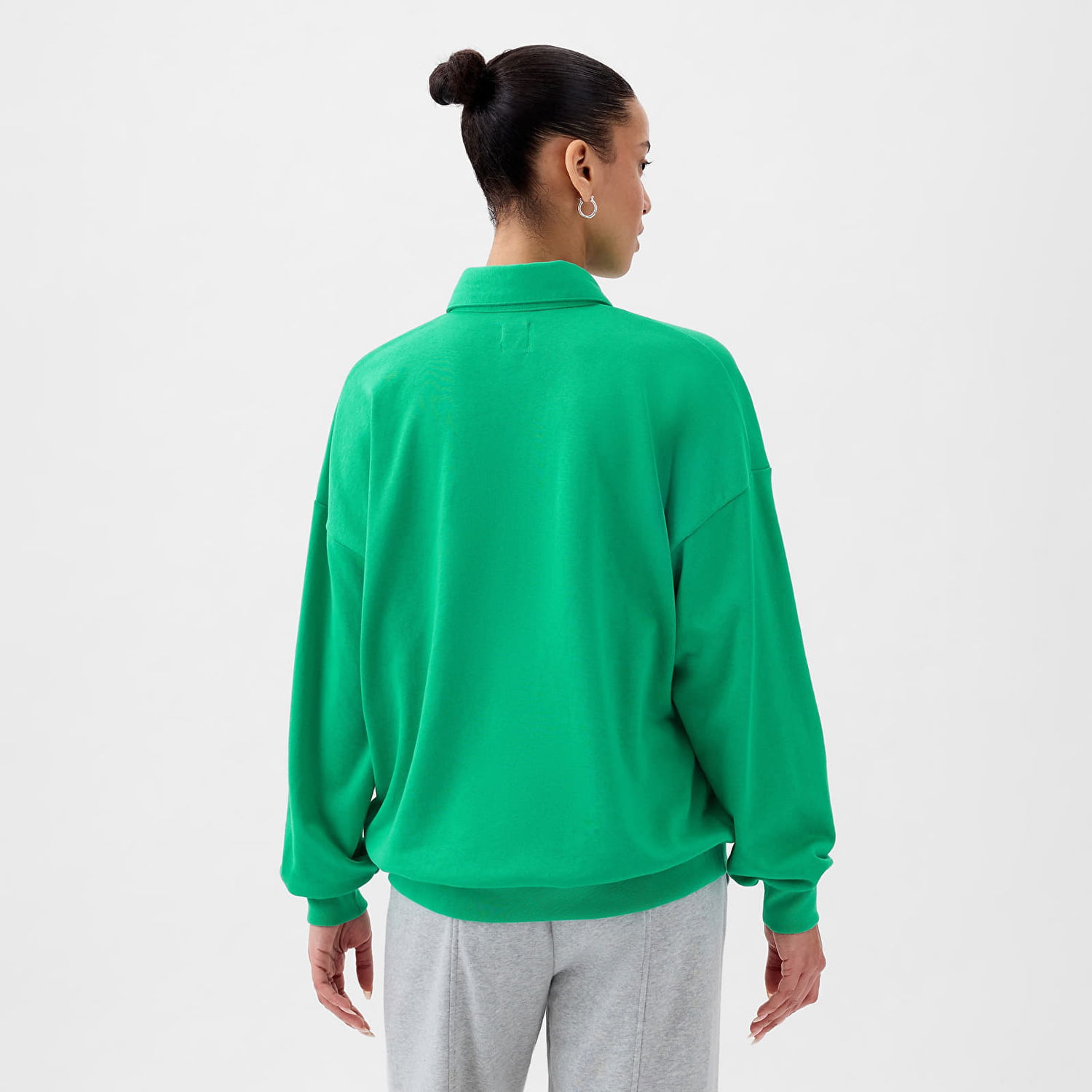 Mikina GAP French Terry Logo Polo Sweatshirt Simply Green Zelené | 870977-00, 1
