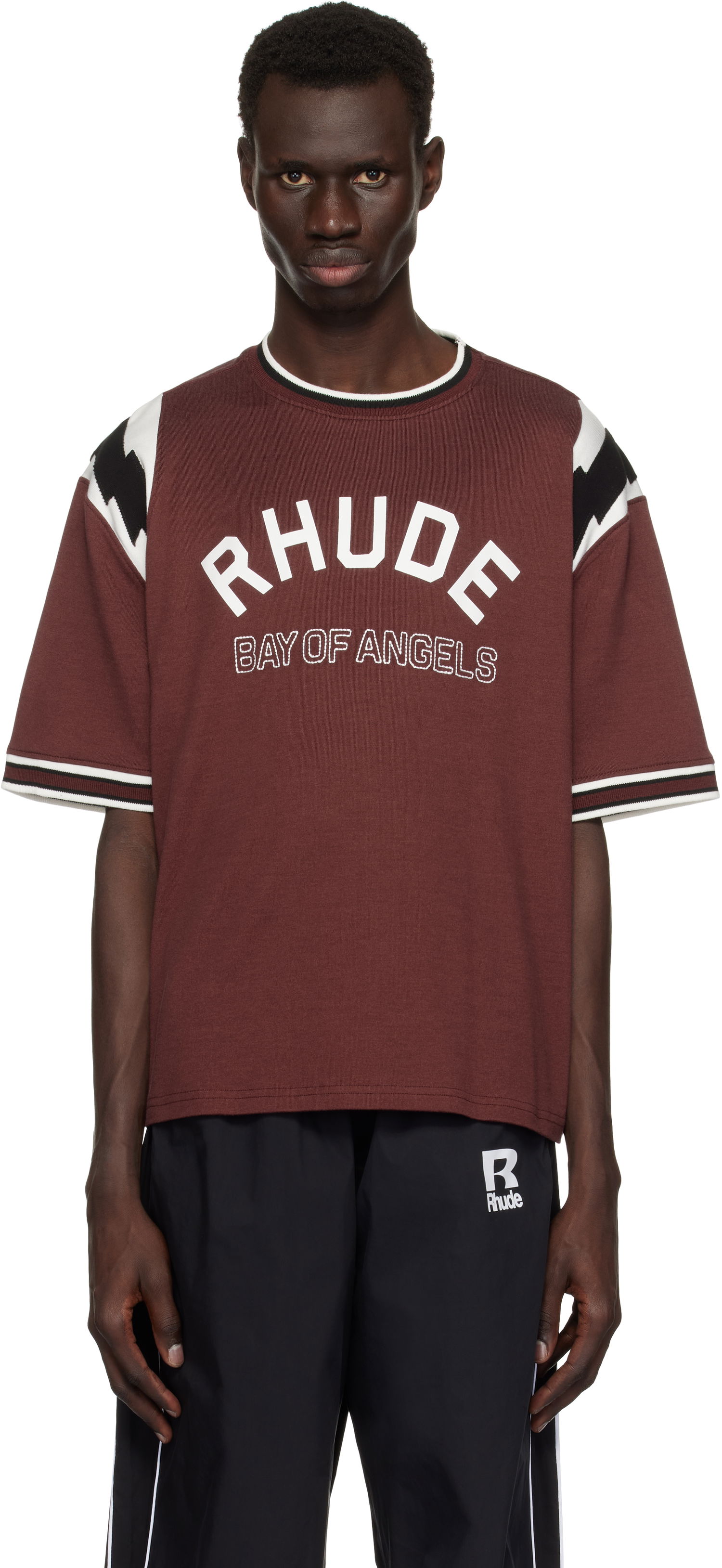 Tričko Rhude Rhude Lightning Ringer Jersey T-Shirt Hnedá | RHPS25TT19012, 0