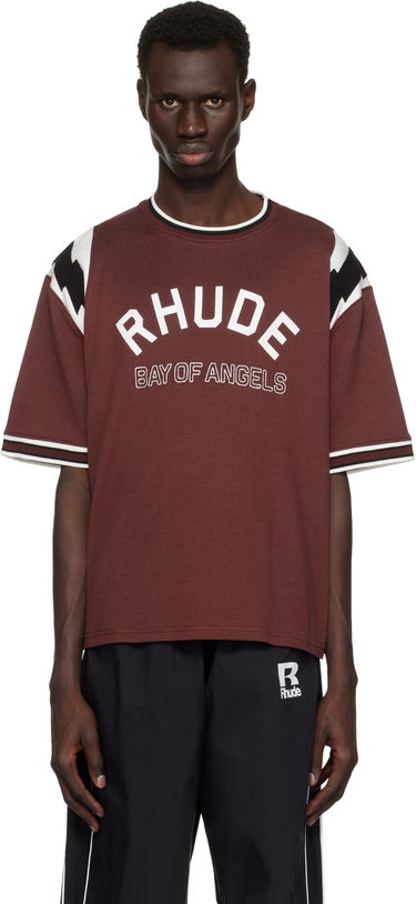Tričko Rhude Rhude Lightning Ringer Jersey T-Shirt Hnedá | RHPS25TT19012, 0