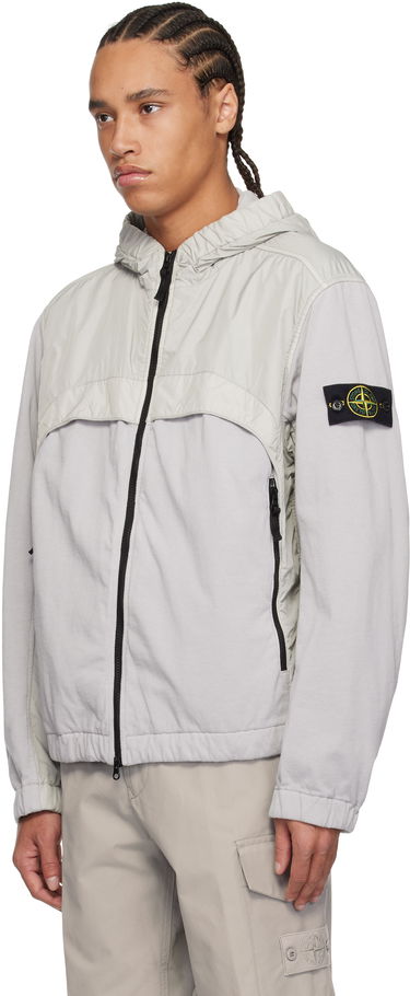 Vetrovka Stone Island Stone Island Crinkle Reps R-NY Hooded Jacket Šedá | K1S15 4100041 S0A23, 3