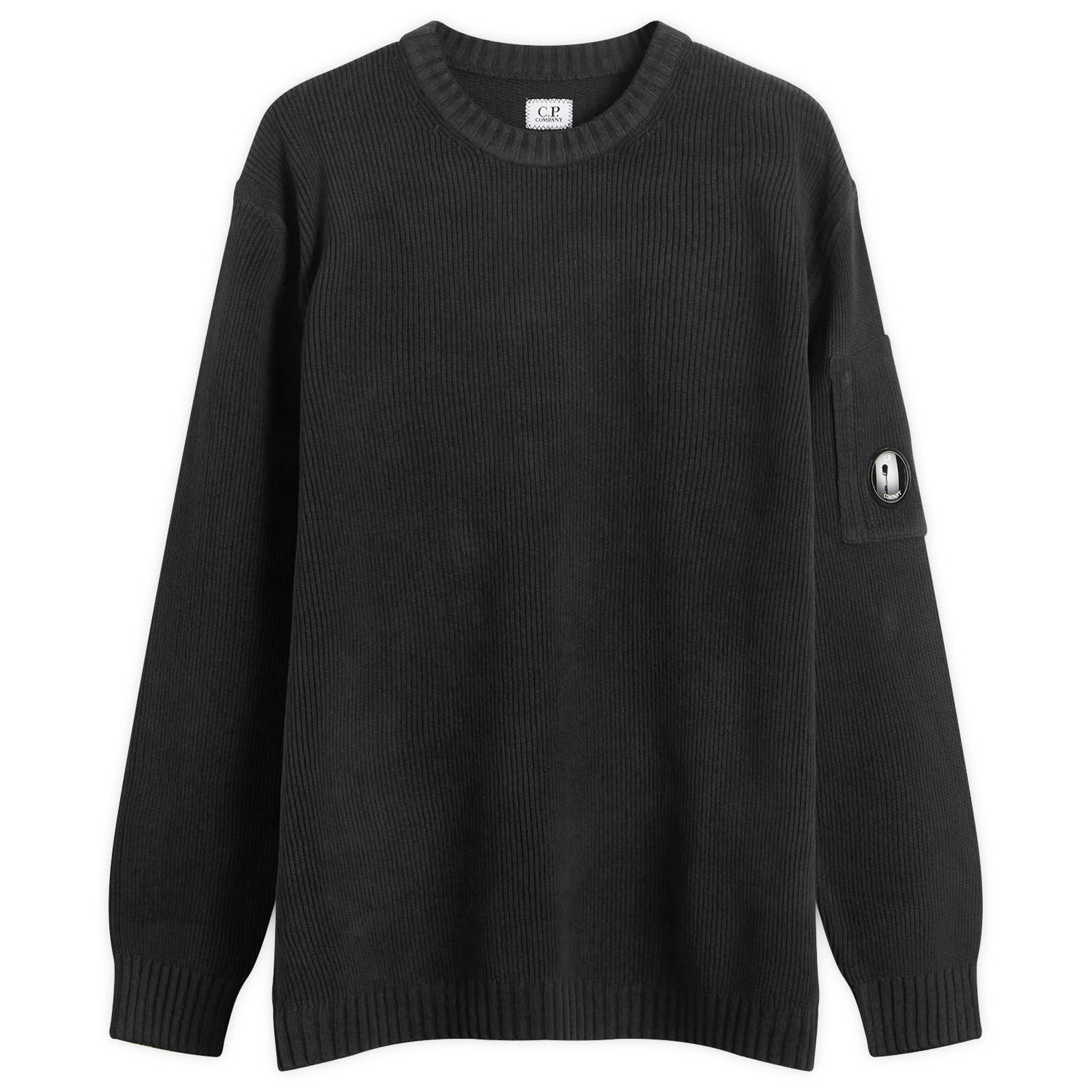 Sveter C.P. Company Chenille Ribbed Knit Jumper Čierna | 19CMKN017A-005558G-999, 0