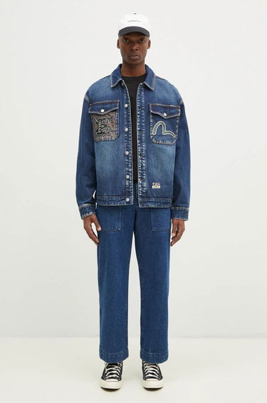 Džínsy MAISON KITSUNÉ Workwear Jeans Modrá | NM01108WW5023, 4