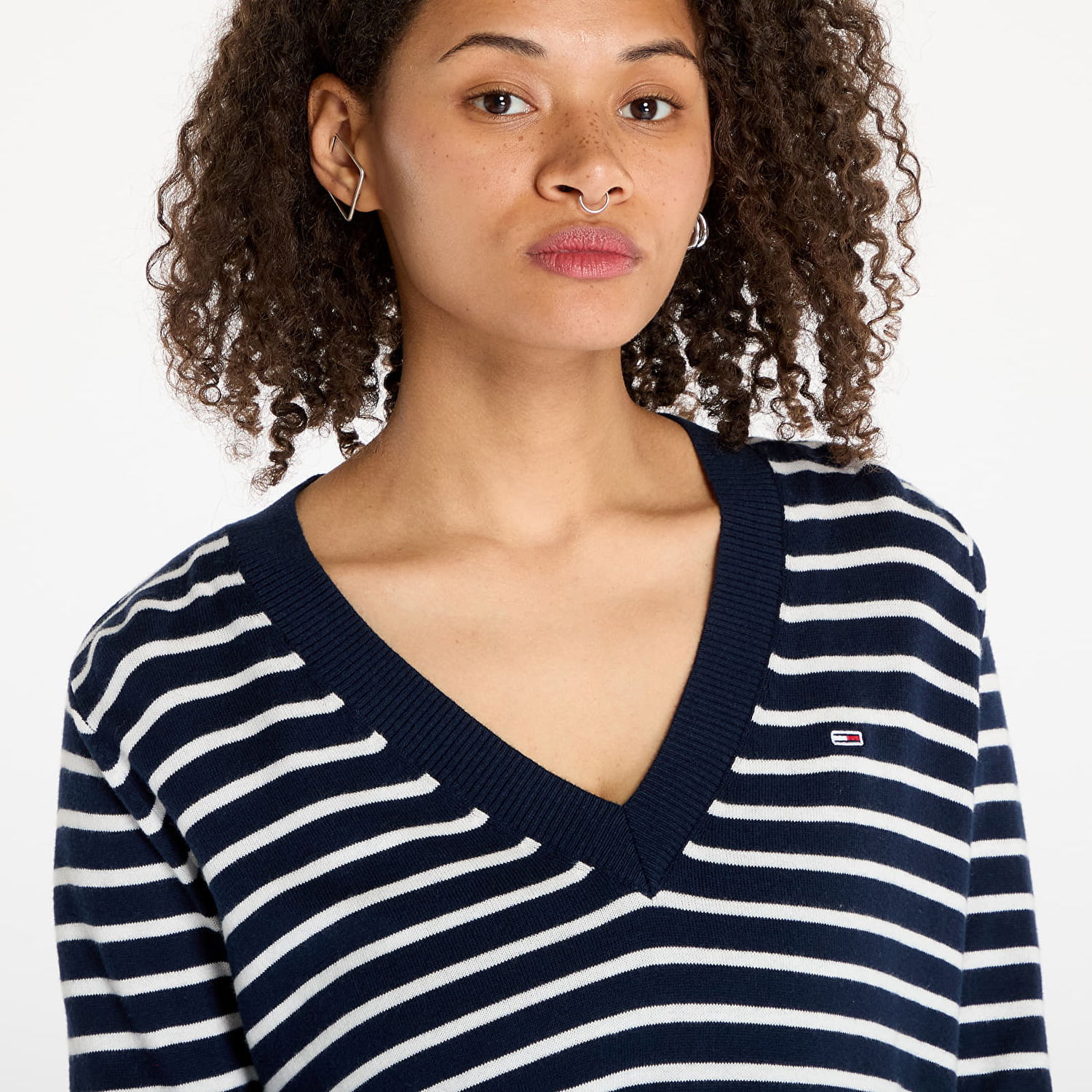 Sveter Tommy Hilfiger Essential Vneck Sweater Blue Modrá | DW0DW18670 0A5, 1