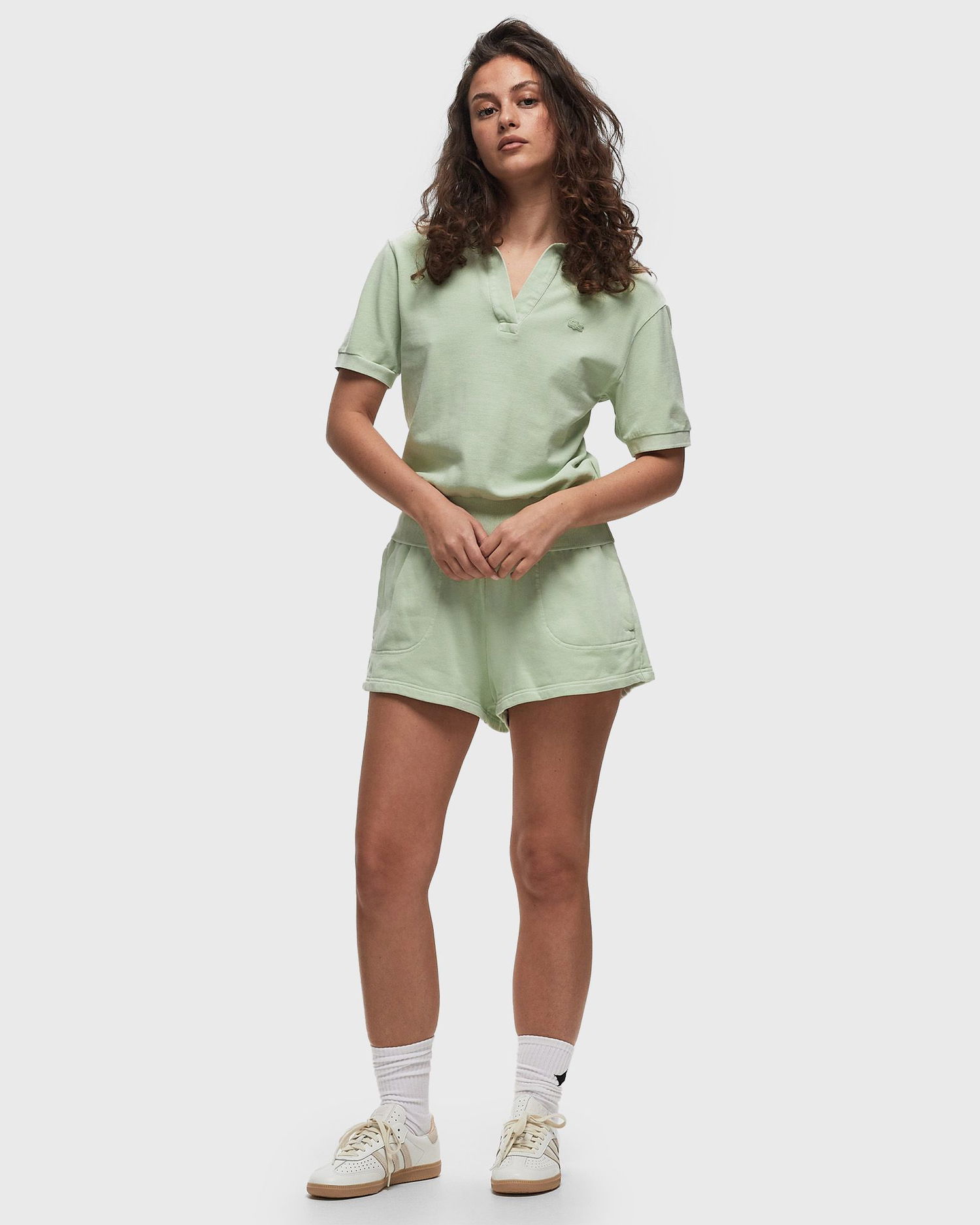 Polo tričko Lacoste Cotton Blend Polo Shirt Zelené | DF7185-IP8, 1
