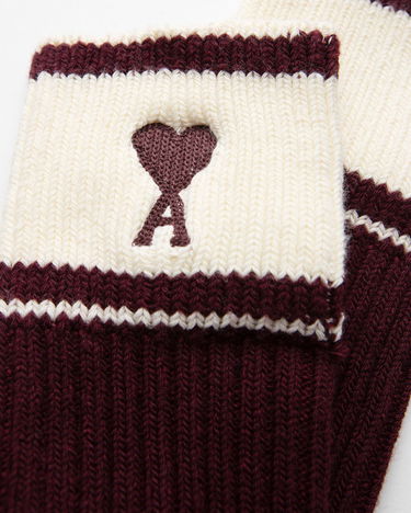 Ponožky AMI AMI Paris ADC Plain Socks, EU 43-46 Vínová | USC023.379-149, 1