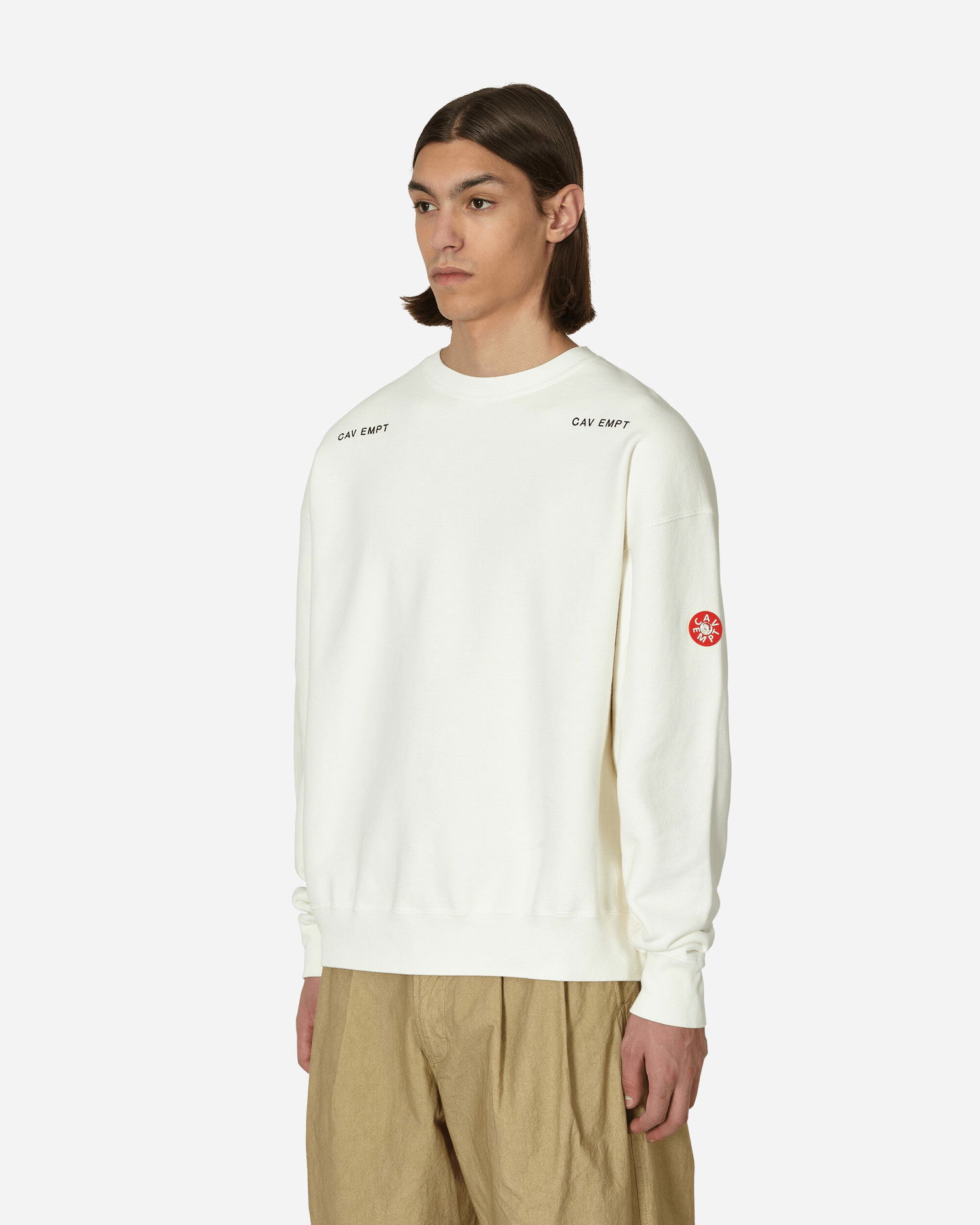 Sveter Cav Empt Washed Crewneck Béžová | CES23CS04 001, 1