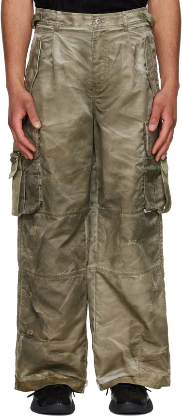 Cargo nohavice Feng Chen Wang Feng Chen Wang Sandwashed Cargo Pants Zelené | FUS19TR10, 0