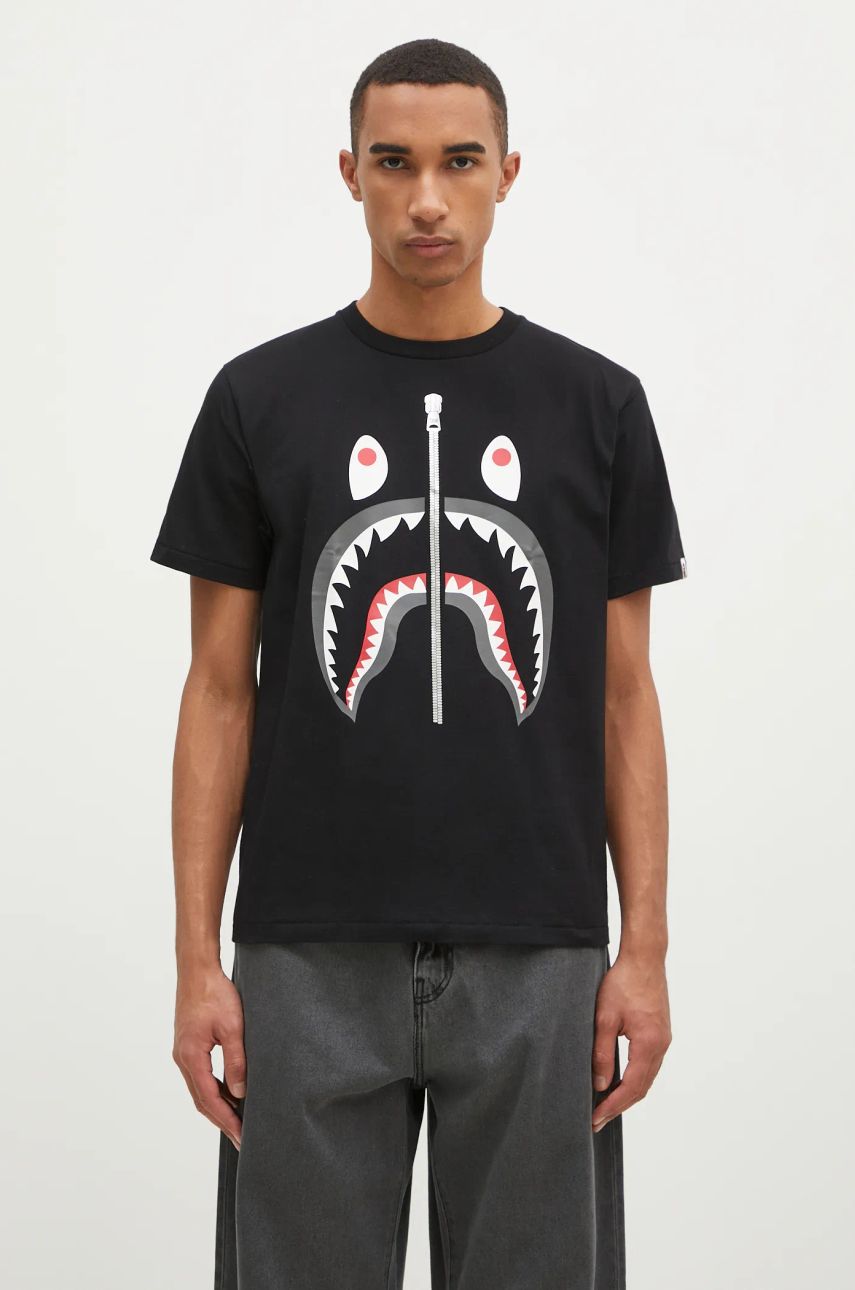 Tričko BAPE Black T-Shirt with Graphic Print Čierna | 1K80110003, 0