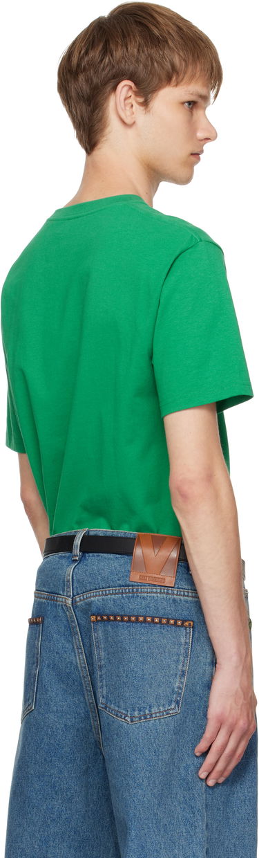 Tričko Valentino Valentino 'Chez Valentino' Print T-Shirt Zelené | 7V3MG16PAPG, 2