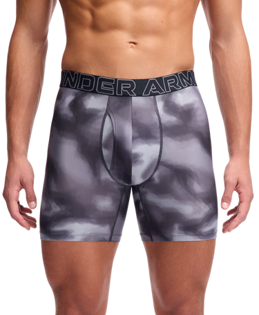Boxerky Under Armour Under Armour Print 6in Boxer Shorts, 3-Pack Šedá | 1383885-024, 3