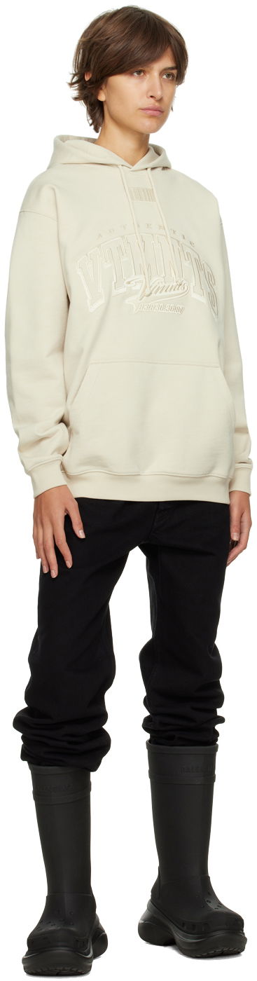 Mikina VETEMENTS VTMNTS College Hoodie Béžová | VL14HD300O, 3