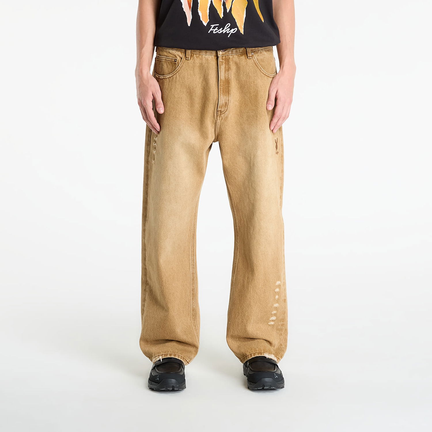 Džínsy Footshop Playboy x FTSHP Denim Pants UNISEX Orche Béžová | FTSHP_514, 0