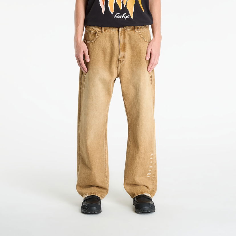 Džínsy Footshop Playboy x FTSHP Denim Pants UNISEX Orche Béžová | FTSHP_514