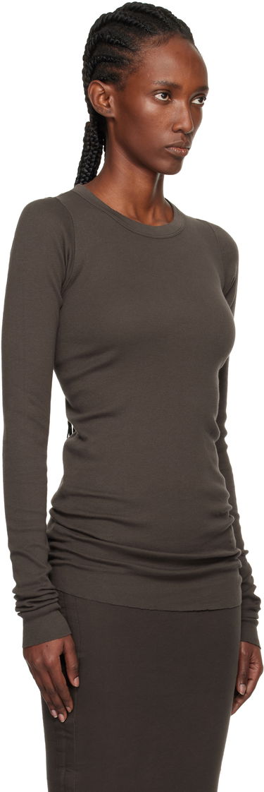 Tričko Rick Owens DRKSHDW Concordians Ribbed Long-Sleeve T-shirt Hnedá | DS02E7217 RN, 1
