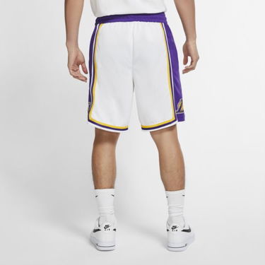 Šortky Nike Los Angeles Lakers Men's NBA Swingman Shorts Biela | AJ5616-100, 2