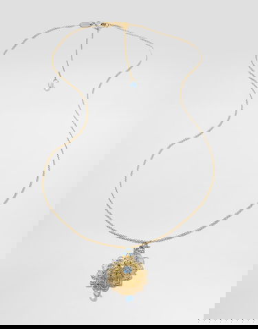 Náhrdelník Dolce & Gabbana Dolce & Gabbana Filigree 18K Yellow Gold Aquamarine Pendant Necklace Žltá | WAJP1GWAQ01ZOO00, 0