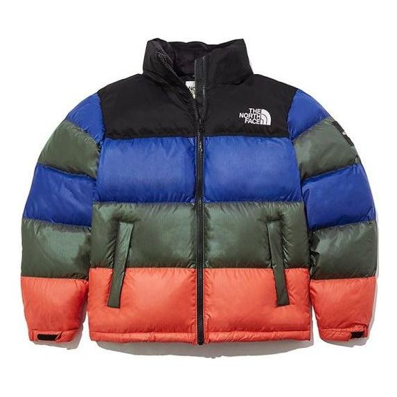 Prešívaná bunda The North Face Nuptse Colorblock Puffer Jacket Oranžová | NJ1DL50J