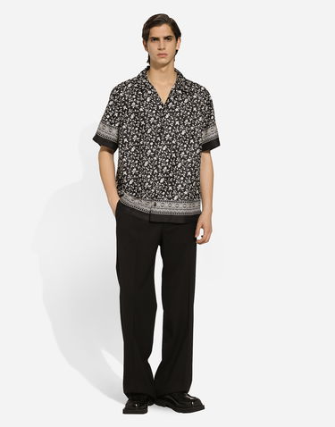 Nohavice Dolce & Gabbana Dolce & Gabbana Two-way Stretch Twill Straight-Leg Pants Čierna | GYZMHTGH727N0000, 1
