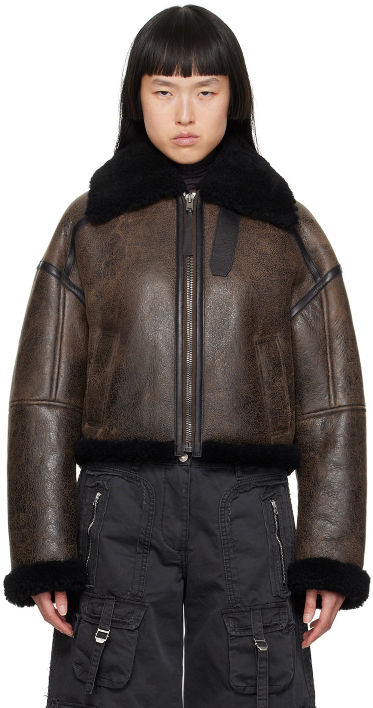 Bunda Acne Studios Spread Shearling Béžová | A70150-, 0