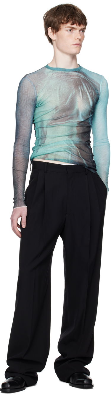 Tričko Jean Paul Gaultier Jean Paul Gaultier 'The Water' Long Sleeve Top Zelené | 25/03-W-TO310-M004P-5557, 3