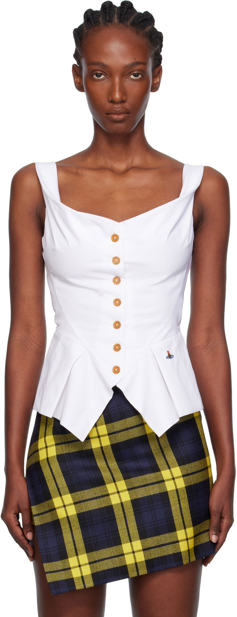 Tielko Vivienne Westwood Vivienne Westwood Monday Vest Top Biela | 15050012-W009Q-
