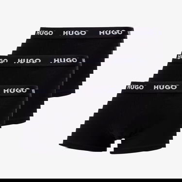 Boxerky BOSS Hugo Logo-Waistband Trunks 3-Pack Black Čierna | 50469786-001, 0
