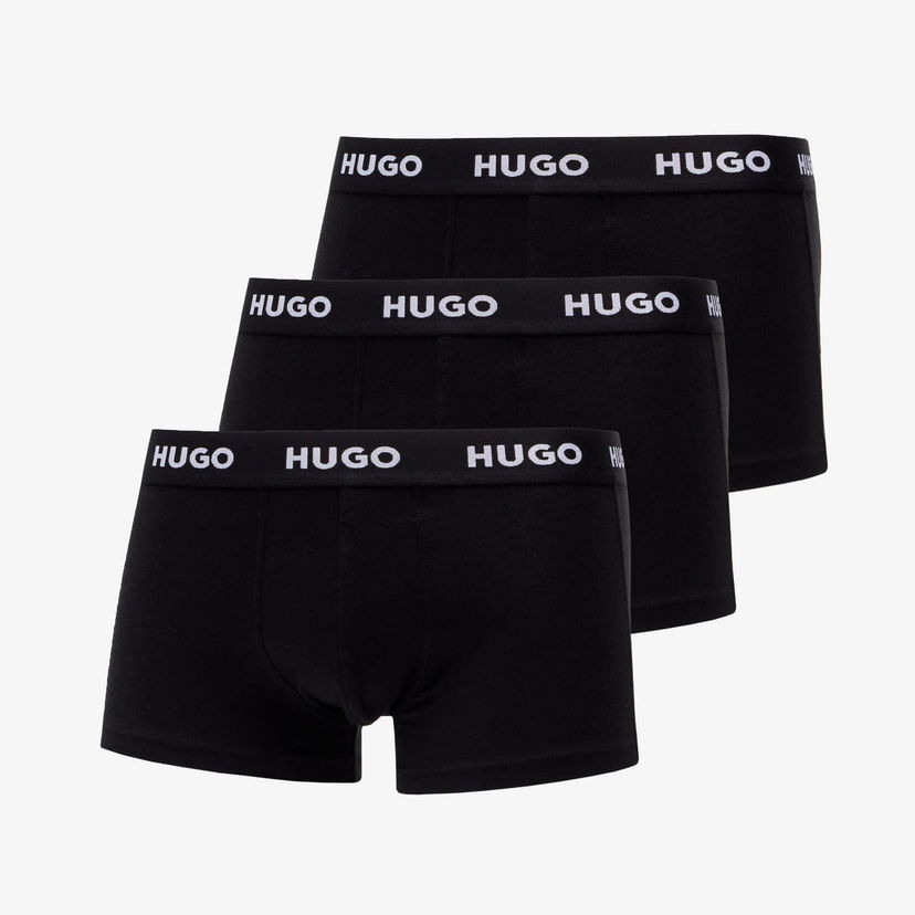 Boxerky BOSS Hugo Logo-Waistband Trunks 3-Pack Black Čierna | 50469786-001