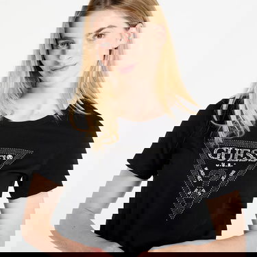 Tričko GUESS GUESS Krystal Triangle Tee Čierna | W5BI18I3Z14-JBLK, 1