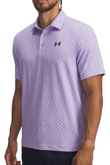 Polo tričko Under Armour Playoff 3.0 Checked Printed Polo Fialová | 1378677-538, 0