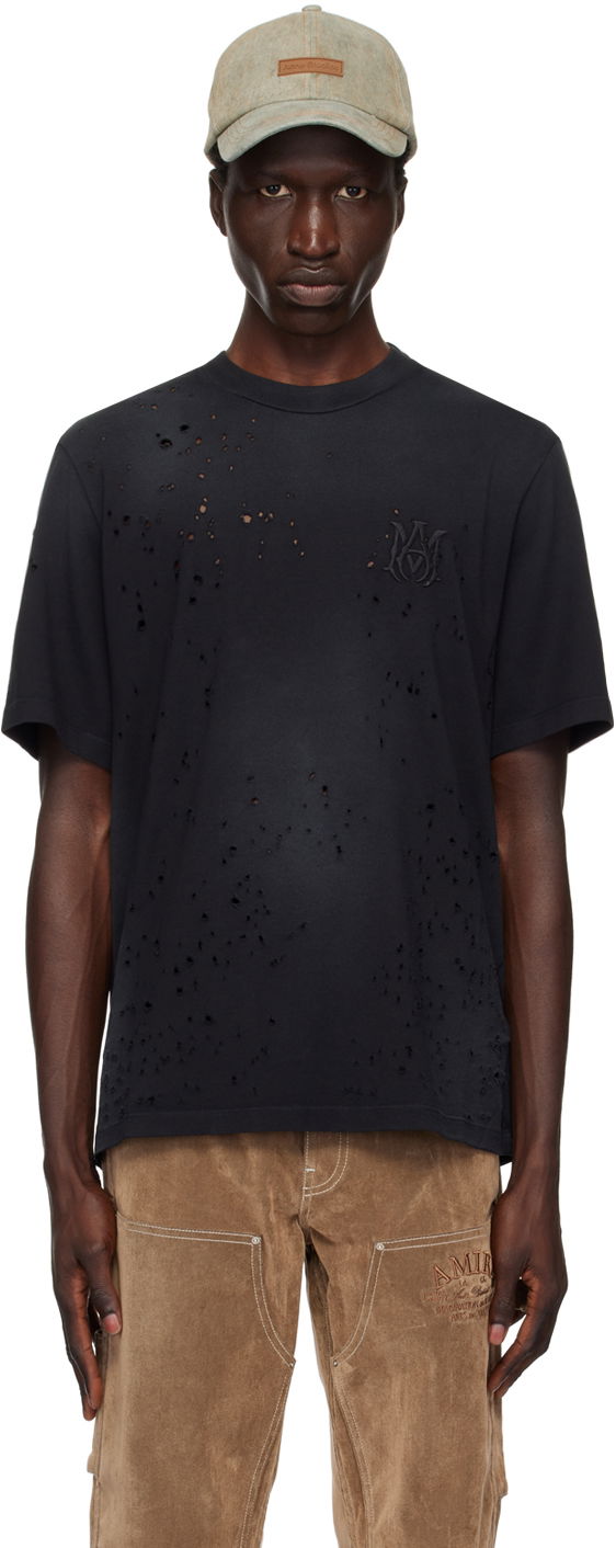 Tričko AMIRI Shotgun Distressed Logo T-Shirt Čierna | AMJYTE1059, 0
