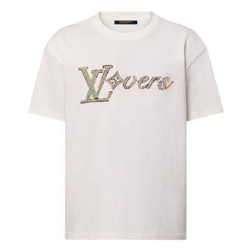 Tričko Louis Vuitton Embroidered  T-Shirt Biela | 1AFR96, 0