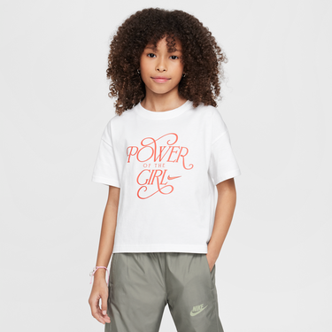 Crop Top Nike Nike Sportswear Power Of The Girl T-Shirt Biela | HM6305-100, 1