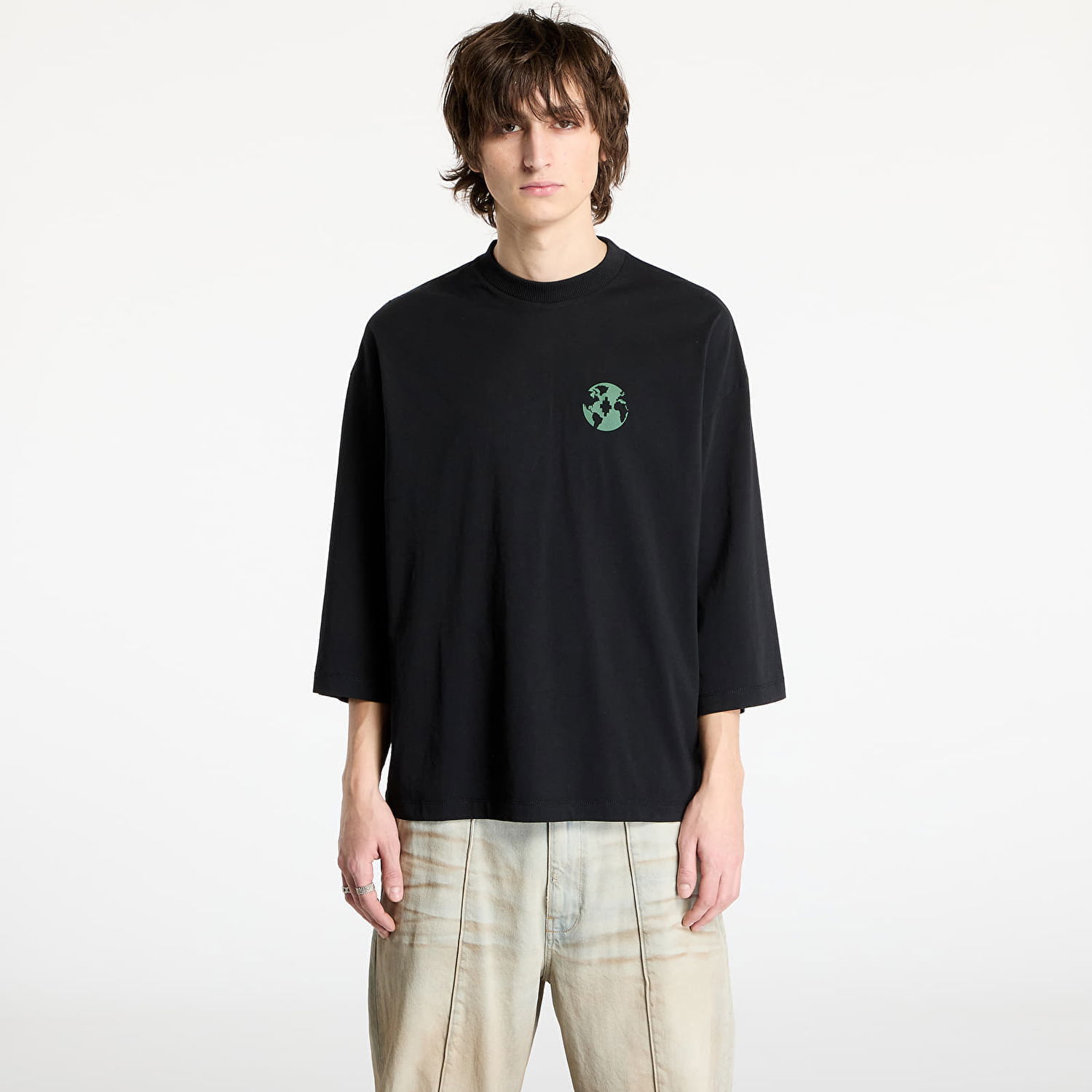 Tričko Marcelo Burlon Marcelo Burlon County Globe Loose T-Shirt Čierna | CMAA05BS25JER0011052, 0