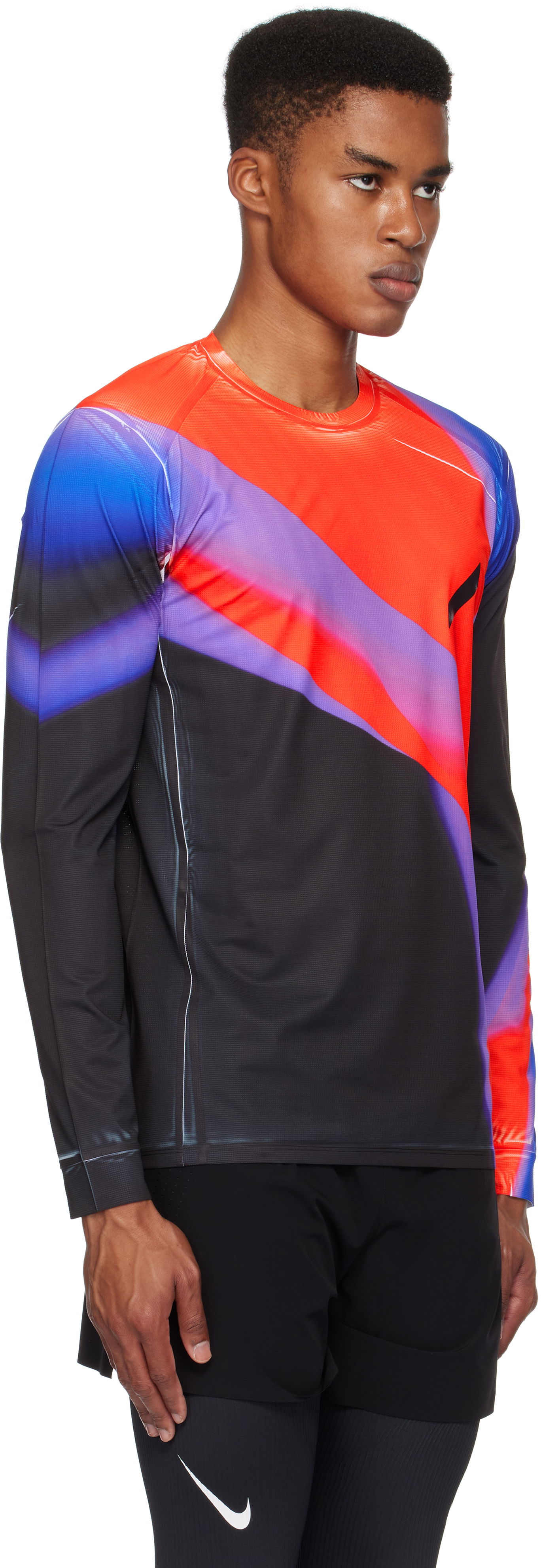 Tričko Soar Running Soar Long Sleeve Printed Running Tech T-Shirt Rôznofarebný | SLS3M-BLK/BLU/RE, 1