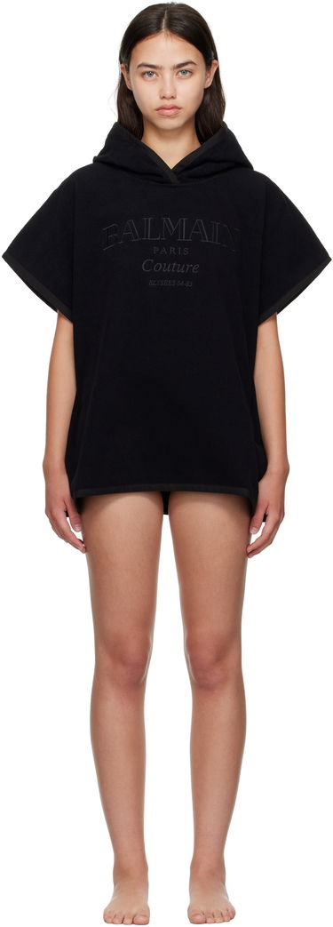 Plavky Balmain Balmain Couture Hooded Cover-up Čierna | BKP472400, 0