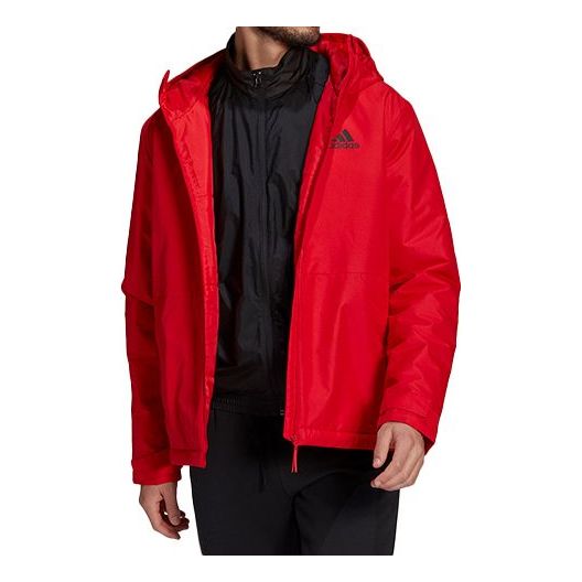 Pláštenka adidas Originals Casual Windproof Hooded Jacket Červená | GN3236