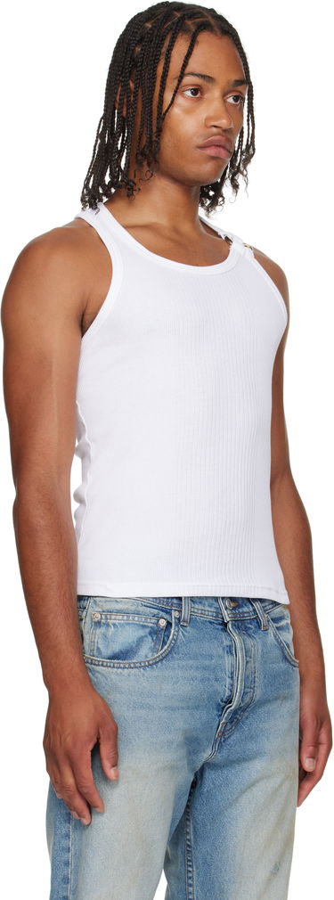 Tielko Jean Paul Gaultier Jean Paul Gaultier 'The Piercing' Tank Top Biela | 25/03-W-TO375-J014-01, 1