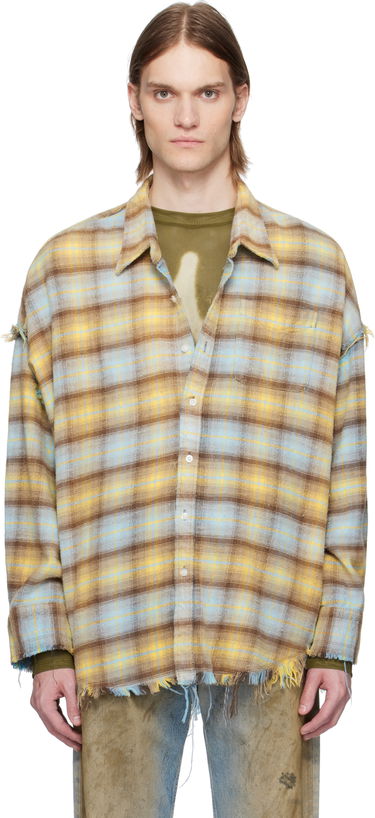 Košeľa R13 R13 Shredded Seam Drop Neck Plaid Shirt Rôznofarebný | R13MR075-R503B, 0