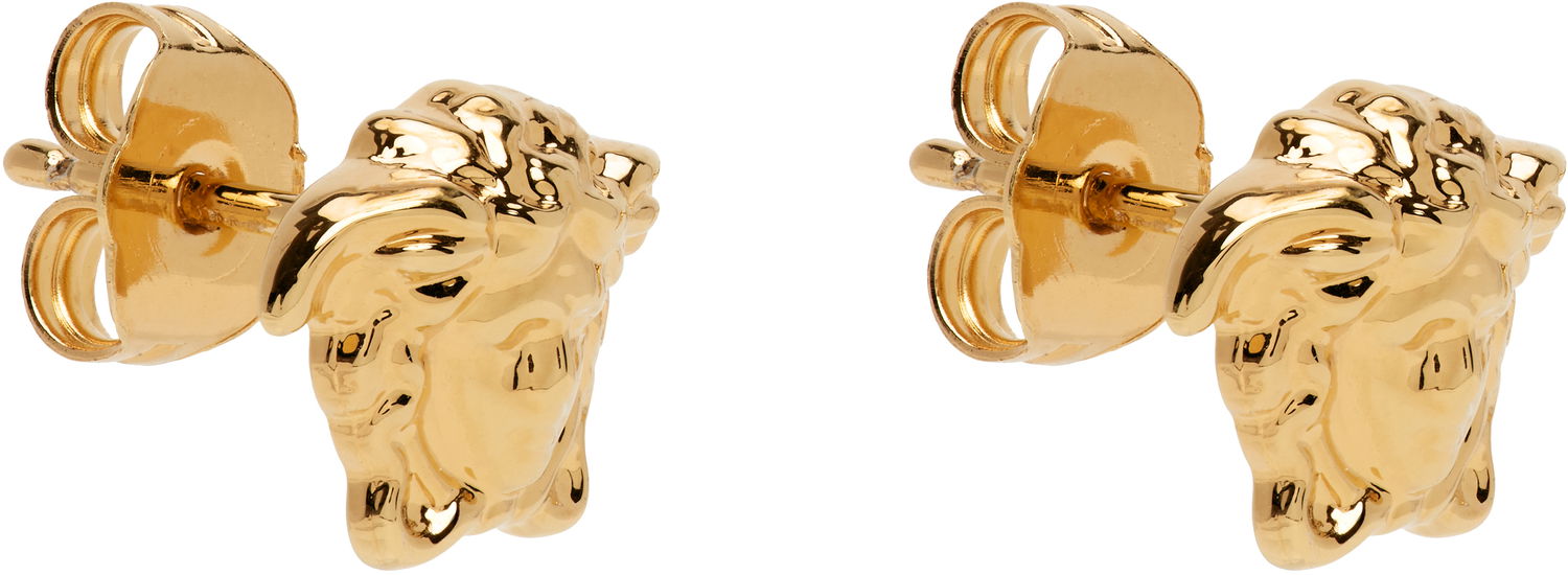 Náušnice Versace Small Medusa Head Earrings Gold Metalická | DG25591-DMT1-3J000, 1