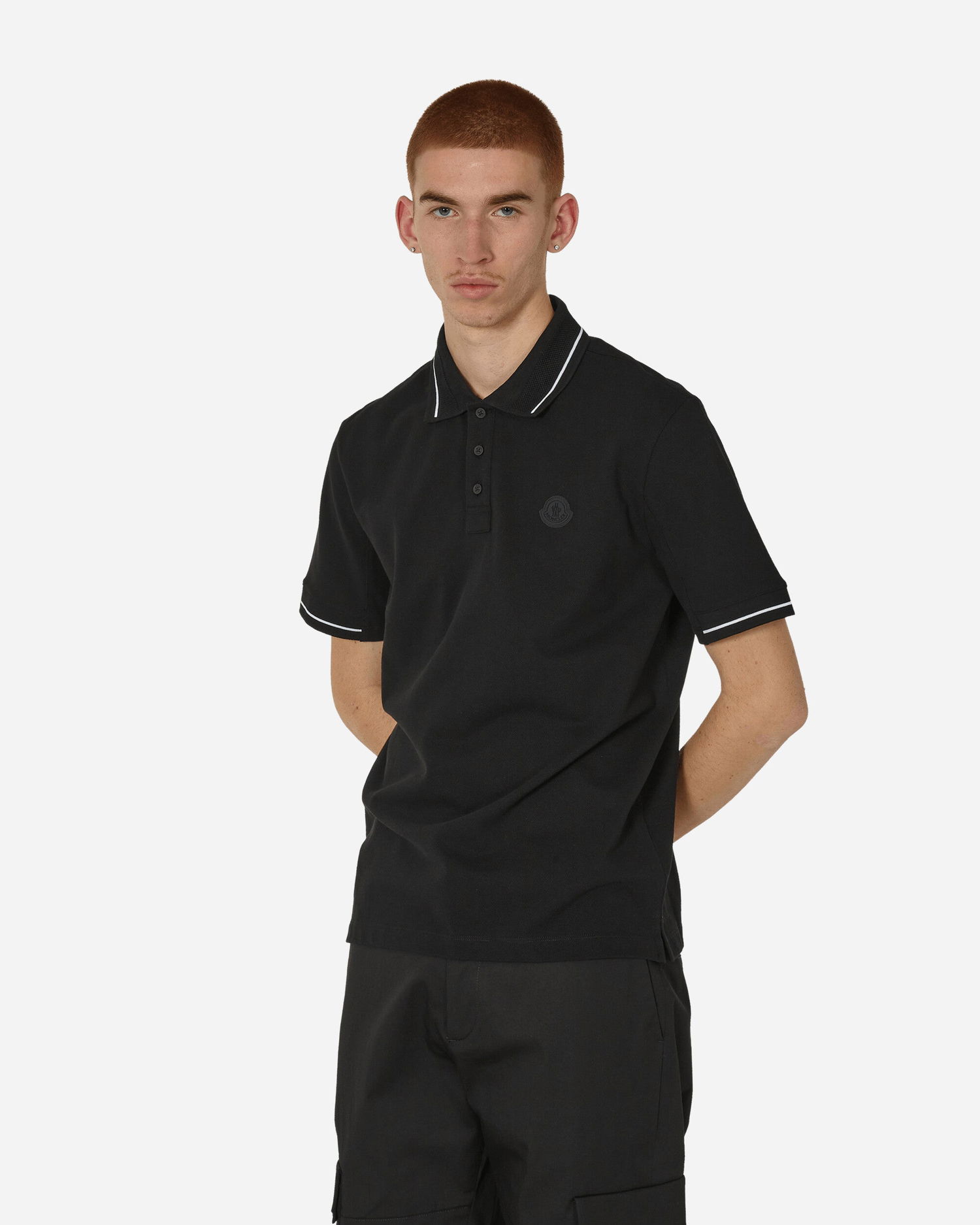 Polo tričko Moncler Matt Polo Shirt Čierna | 8A0000189A16 999, 0