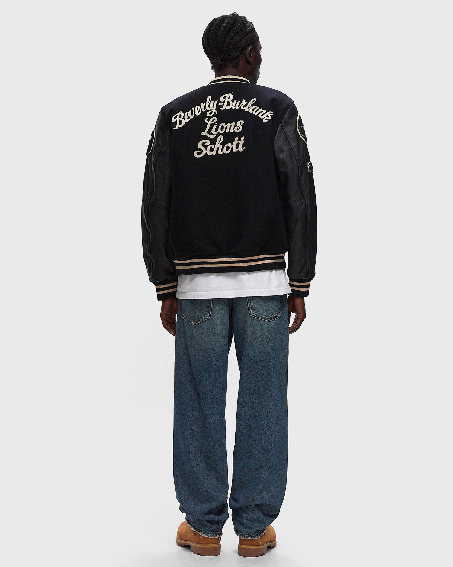 Bomber bunda Schott NYC Bomber Jacket Modrá | LCBOWLER-NAVY-NAVY, 1