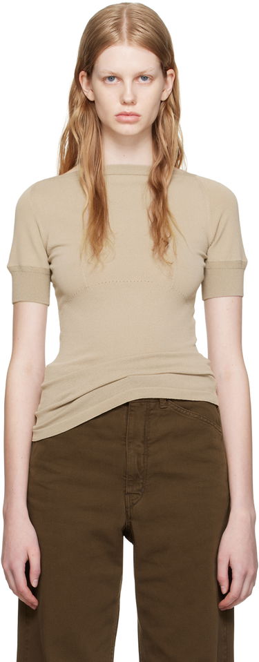 Tričko LEMAIRE Lemaire Darted Fitted T-Shirt Béžová | TO1044 LK1002, 0