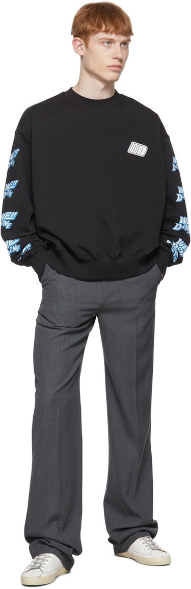 Sveter We11done We11done Logo-Print Sweatshirt Čierna | WD-TS1-22-693-U-BK, 3