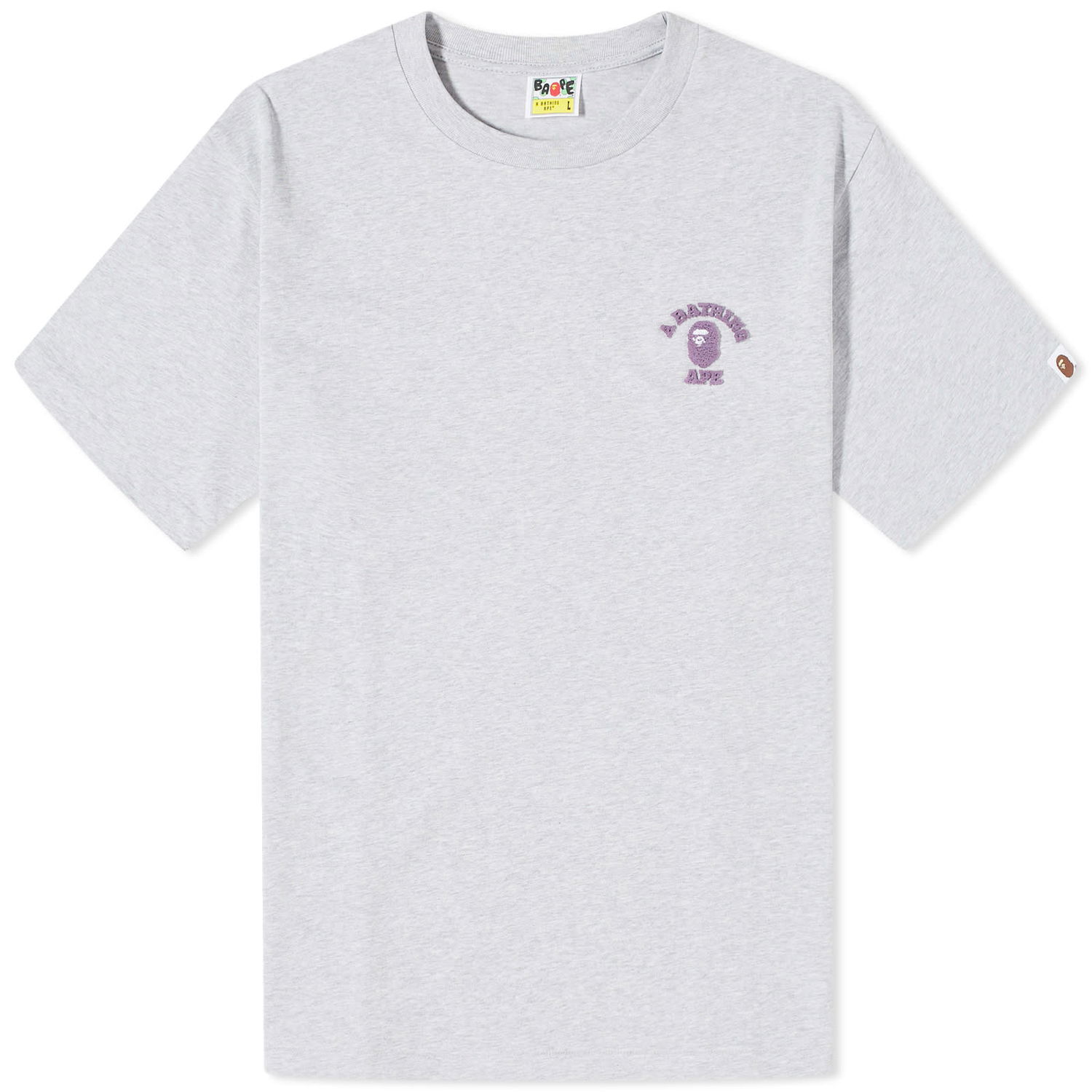 Tričko BAPE A Bathing Ape College One Point T-Shirt Šedá | 001TEK301302M-GRY, 0