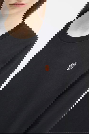 Tričko BAPE A Bathing Ape One Point Long Sleeve T-Shirt Čierna | 1K80211017, 3